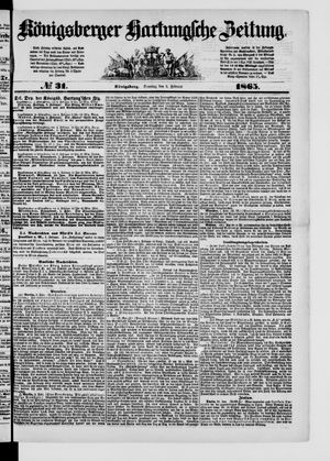 Königsberger Hartungsche Zeitung on Feb 5, 1865
