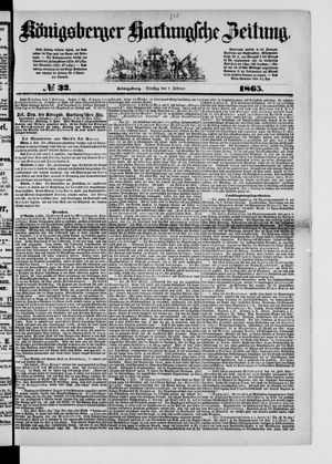 Königsberger Hartungsche Zeitung on Feb 7, 1865