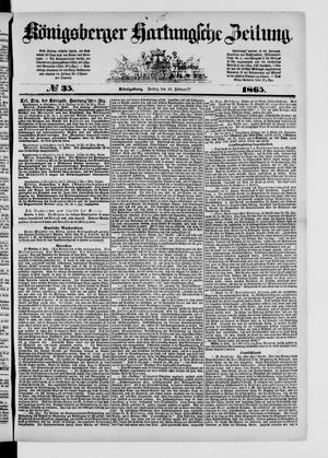 Königsberger Hartungsche Zeitung vom 10.02.1865
