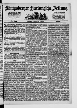 Königsberger Hartungsche Zeitung on Feb 11, 1865