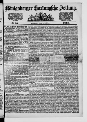 Königsberger Hartungsche Zeitung vom 14.02.1865
