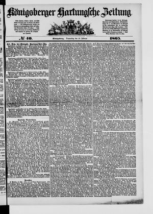 Königsberger Hartungsche Zeitung on Feb 16, 1865