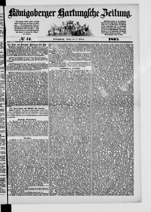 Königsberger Hartungsche Zeitung vom 17.02.1865
