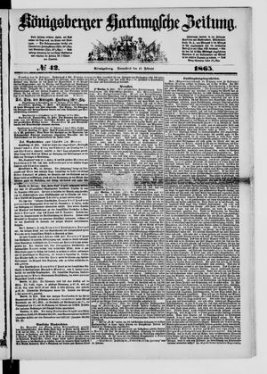 Königsberger Hartungsche Zeitung on Feb 18, 1865