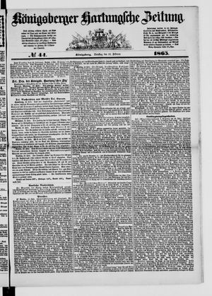 Königsberger Hartungsche Zeitung on Feb 21, 1865