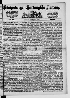 Königsberger Hartungsche Zeitung vom 23.02.1865