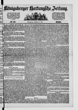 Königsberger Hartungsche Zeitung on Mar 1, 1865