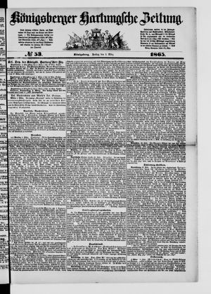 Königsberger Hartungsche Zeitung vom 03.03.1865
