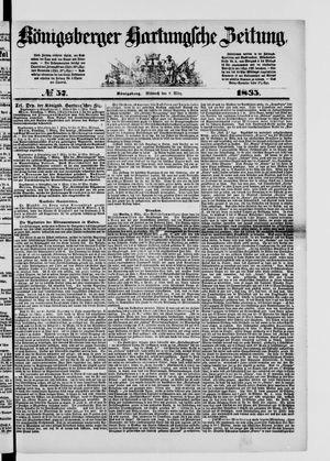 Königsberger Hartungsche Zeitung vom 08.03.1865