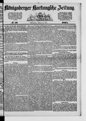 Königsberger Hartungsche Zeitung vom 10.03.1865