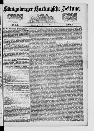 Königsberger Hartungsche Zeitung vom 11.03.1865