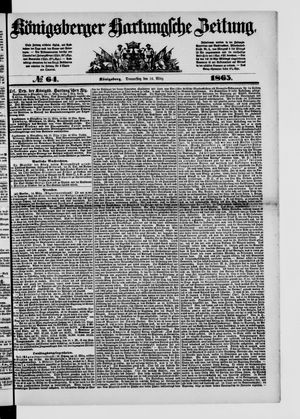 Königsberger Hartungsche Zeitung on Mar 16, 1865