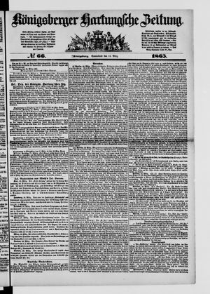 Königsberger Hartungsche Zeitung vom 18.03.1865