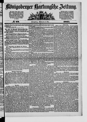 Königsberger Hartungsche Zeitung vom 22.03.1865