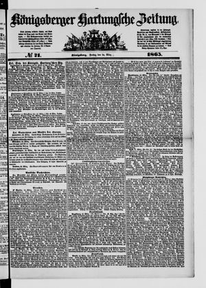 Königsberger Hartungsche Zeitung on Mar 24, 1865