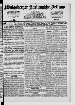 Königsberger Hartungsche Zeitung vom 25.03.1865