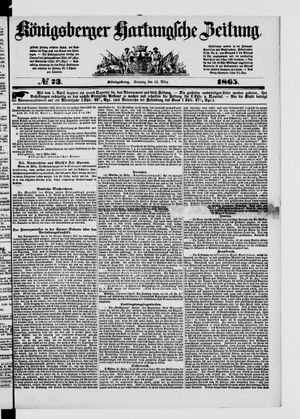 Königsberger Hartungsche Zeitung vom 26.03.1865