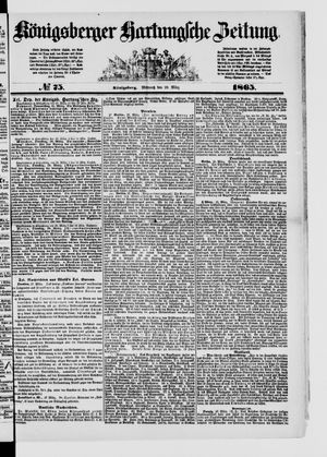 Königsberger Hartungsche Zeitung on Mar 29, 1865