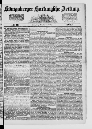 Königsberger Hartungsche Zeitung vom 30.03.1865