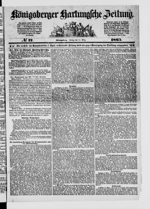 Königsberger Hartungsche Zeitung vom 31.03.1865