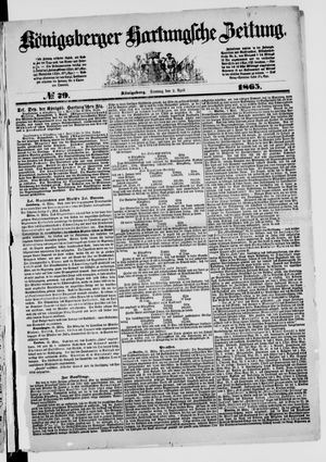 Königsberger Hartungsche Zeitung vom 02.04.1865