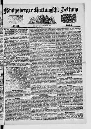 Königsberger Hartungsche Zeitung vom 07.04.1865