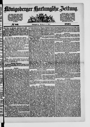 Königsberger Hartungsche Zeitung on Apr 11, 1865