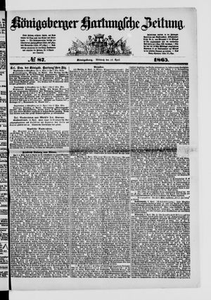 Königsberger Hartungsche Zeitung on Apr 12, 1865