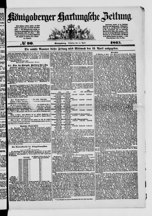 Königsberger Hartungsche Zeitung on Apr 16, 1865
