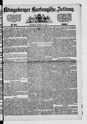 Königsberger Hartungsche Zeitung vom 19.04.1865