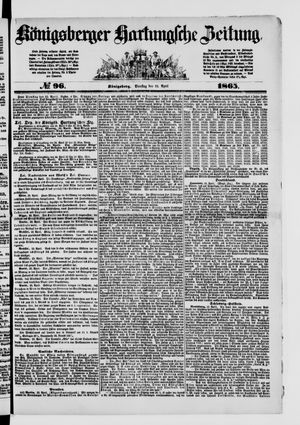 Königsberger Hartungsche Zeitung on Apr 25, 1865