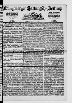Königsberger Hartungsche Zeitung vom 26.04.1865