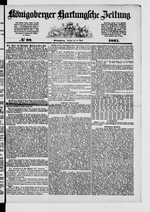 Königsberger Hartungsche Zeitung vom 28.04.1865