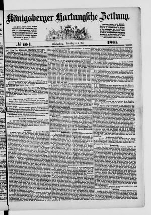 Königsberger Hartungsche Zeitung on May 4, 1865