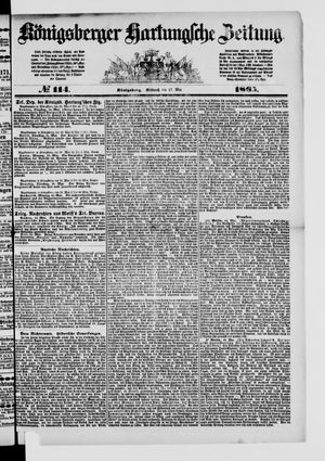 Königsberger Hartungsche Zeitung vom 17.05.1865