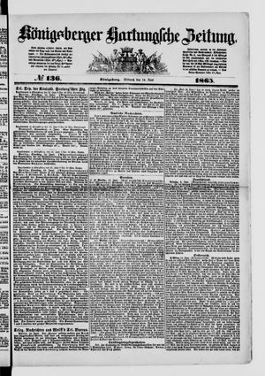 Königsberger Hartungsche Zeitung vom 14.06.1865