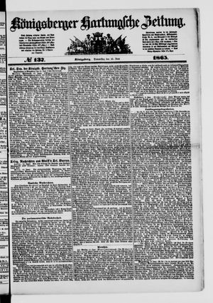 Königsberger Hartungsche Zeitung on Jun 15, 1865