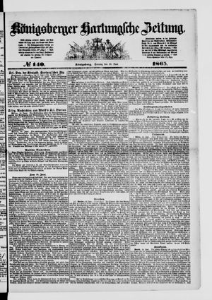 Königsberger Hartungsche Zeitung on Jun 18, 1865