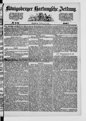 Königsberger Hartungsche Zeitung vom 20.06.1865