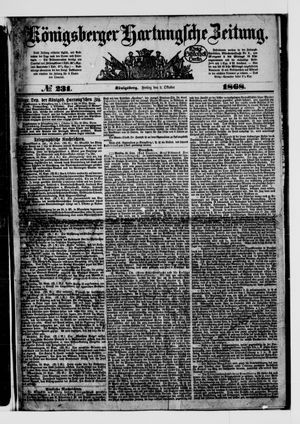 Königsberger Hartungsche Zeitung vom 02.10.1868
