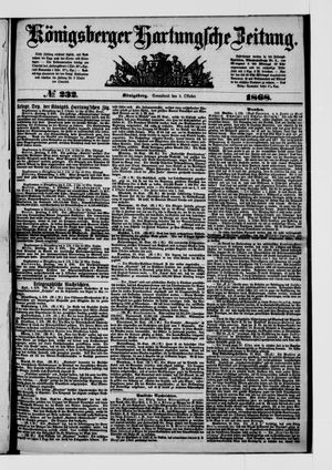 Königsberger Hartungsche Zeitung vom 03.10.1868