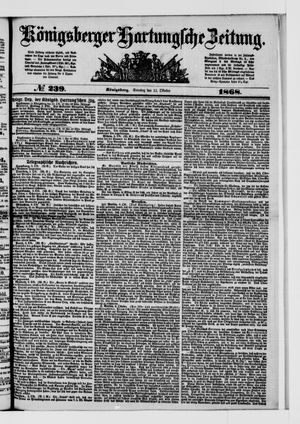 Königsberger Hartungsche Zeitung vom 11.10.1868