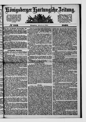 Königsberger Hartungsche Zeitung vom 16.10.1868