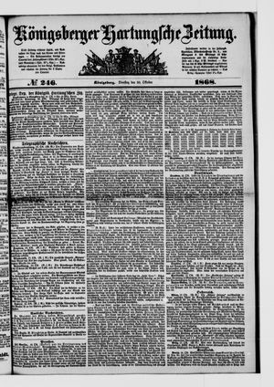 Königsberger Hartungsche Zeitung vom 20.10.1868