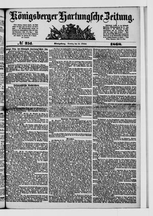 Königsberger Hartungsche Zeitung vom 25.10.1868