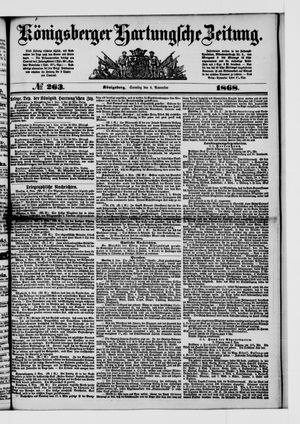 Königsberger Hartungsche Zeitung on Nov 8, 1868