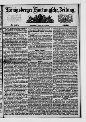 Königsberger Hartungsche Zeitung vom 11.11.1868