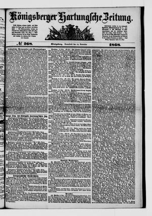 Königsberger Hartungsche Zeitung on Nov 14, 1868
