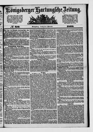 Königsberger Hartungsche Zeitung vom 17.11.1868