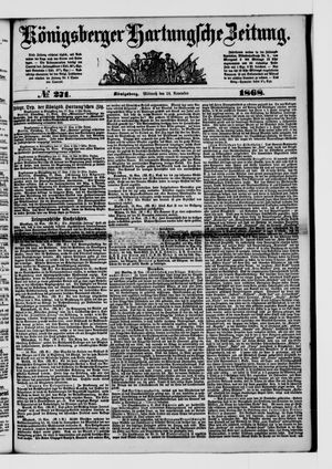 Königsberger Hartungsche Zeitung vom 18.11.1868